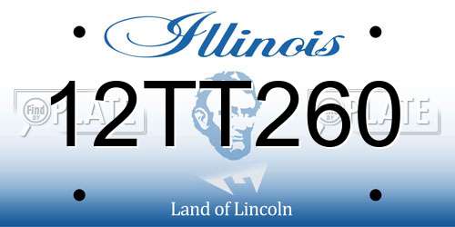 12TT260 Illinois License Plate