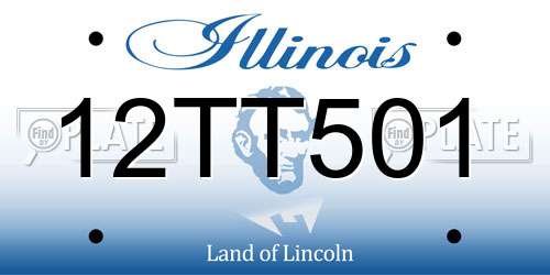 12TT501 Illinois License Plate