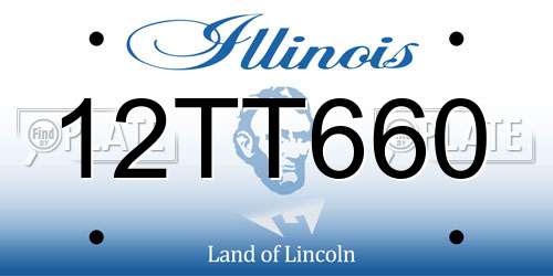 12TT660 Illinois License Plate