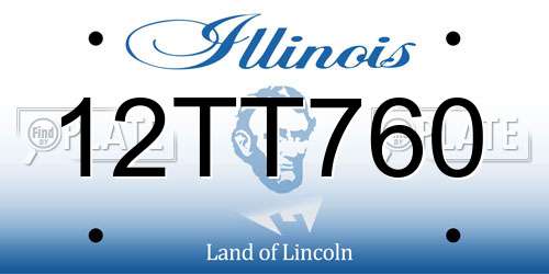 12TT760 Illinois License Plate