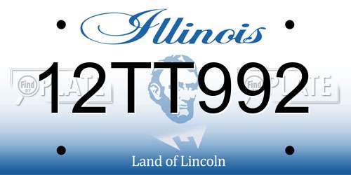 12TT992 Illinois License Plate
