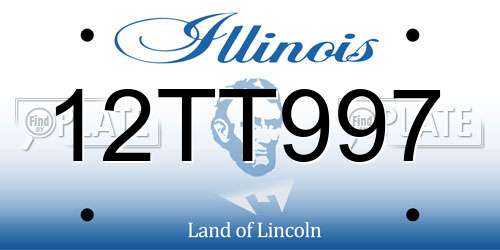 12TT997 Illinois License Plate