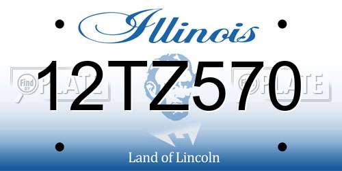 12TZ570 Illinois License Plate
