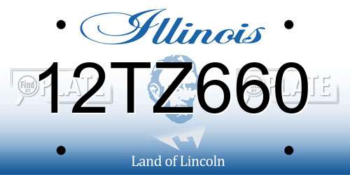 12TZ660 Illinois License Plate