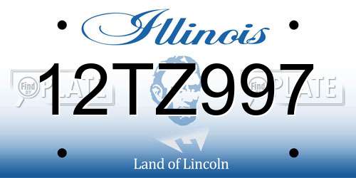 12TZ997 Illinois License Plate