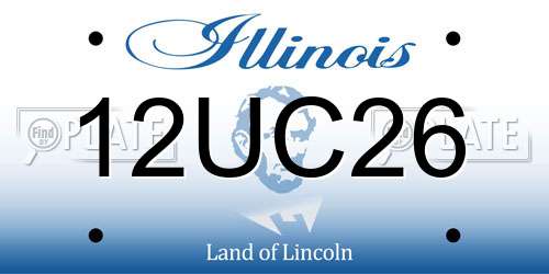 12UC26 Illinois License Plate