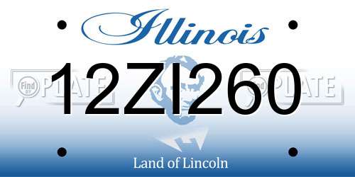 12ZI260 Illinois License Plate