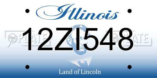 12ZI548 Illinois License Plate