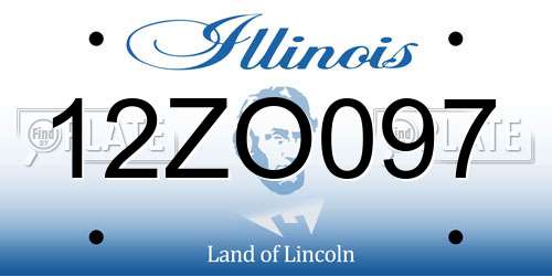 12ZO097 Illinois License Plate
