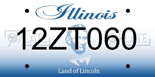 12ZT060 Illinois License Plate