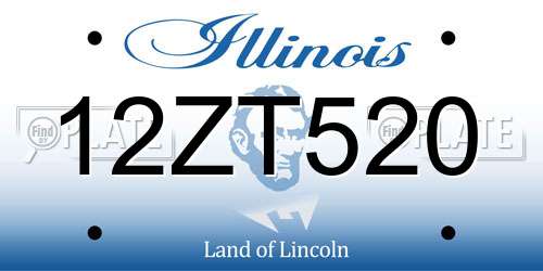 12ZT520 Illinois License Plate