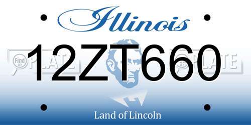 12ZT660 Illinois License Plate