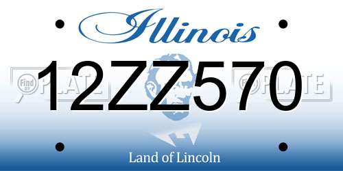 12ZZ570 Illinois License Plate