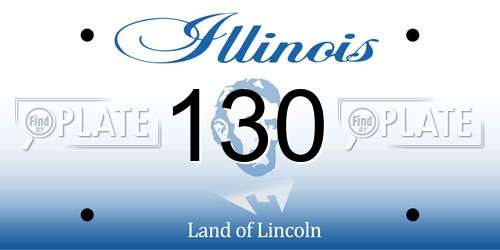 130 Illinois License Plate