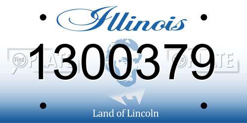 1300379 Illinois License Plate