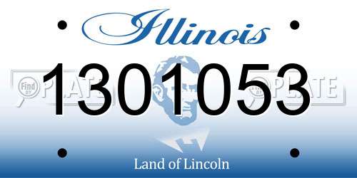 1301053 Illinois License Plate