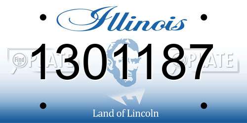 1301187 Illinois License Plate