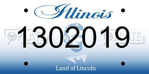 1302019 Illinois License Plate