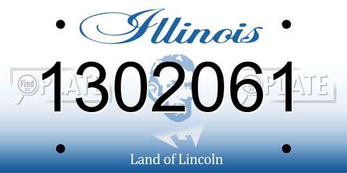 1302061 Illinois License Plate