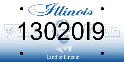 13020I9 Illinois License Plate