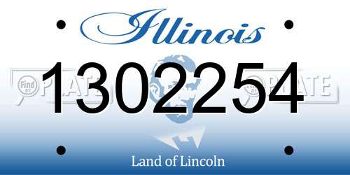 1302254 Illinois License Plate
