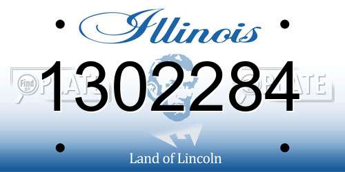 1302284 Illinois License Plate