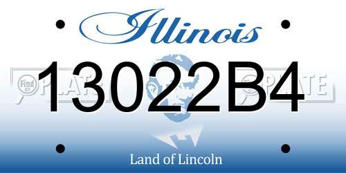 13022B4 Illinois License Plate