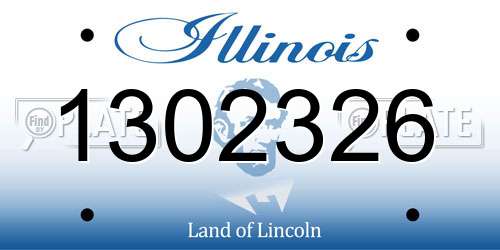 1302326 Illinois License Plate