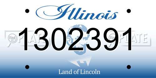 1302391 Illinois License Plate