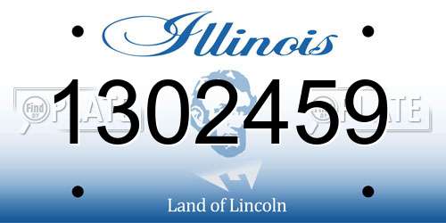 1302459 Illinois License Plate