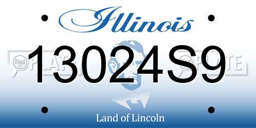 13024S9 Illinois License Plate