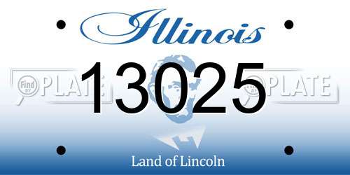 13025 Illinois License Plate