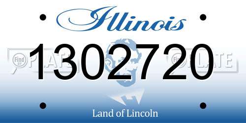 1302720 Illinois License Plate