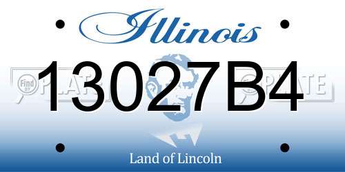 13027B4 Illinois License Plate