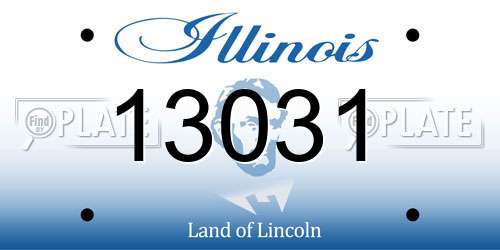 13031 Illinois License Plate