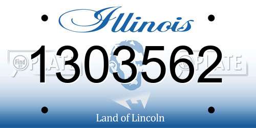 1303562 Illinois License Plate