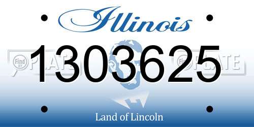 1303625 Illinois License Plate