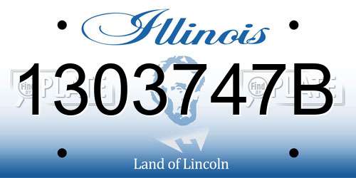 1303747B Illinois License Plate
