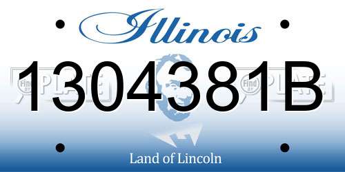 1304381B Illinois License Plate