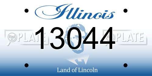 13044 Illinois License Plate