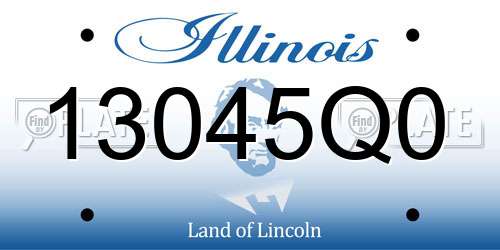 13045Q0 Illinois License Plate