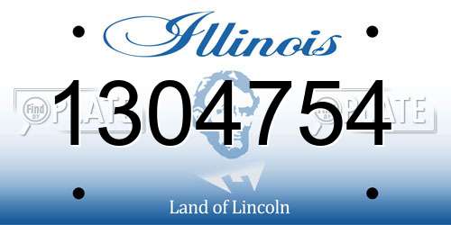 1304754 Illinois License Plate