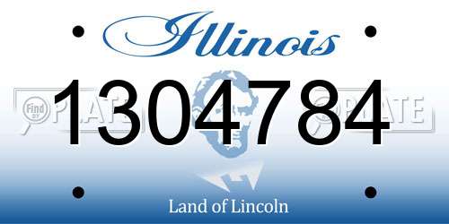 1304784 Illinois License Plate