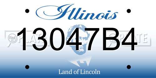 13047B4 Illinois License Plate