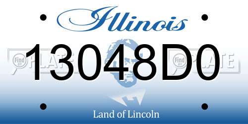 13048D0 Illinois License Plate