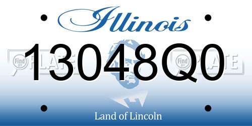13048Q0 Illinois License Plate