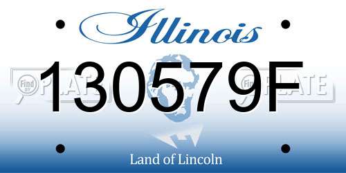 130579F Illinois License Plate
