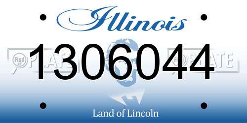 1306044 Illinois License Plate