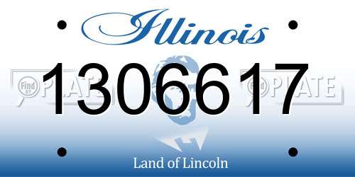 1306617 Illinois License Plate