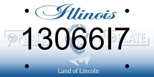 13066I7 Illinois License Plate